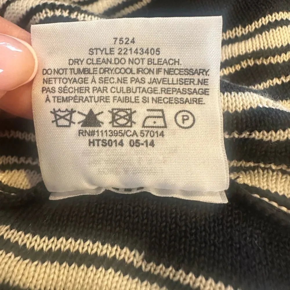 Tory Burch 'Monique' Black & White Cotton Sweater Dress Size XS